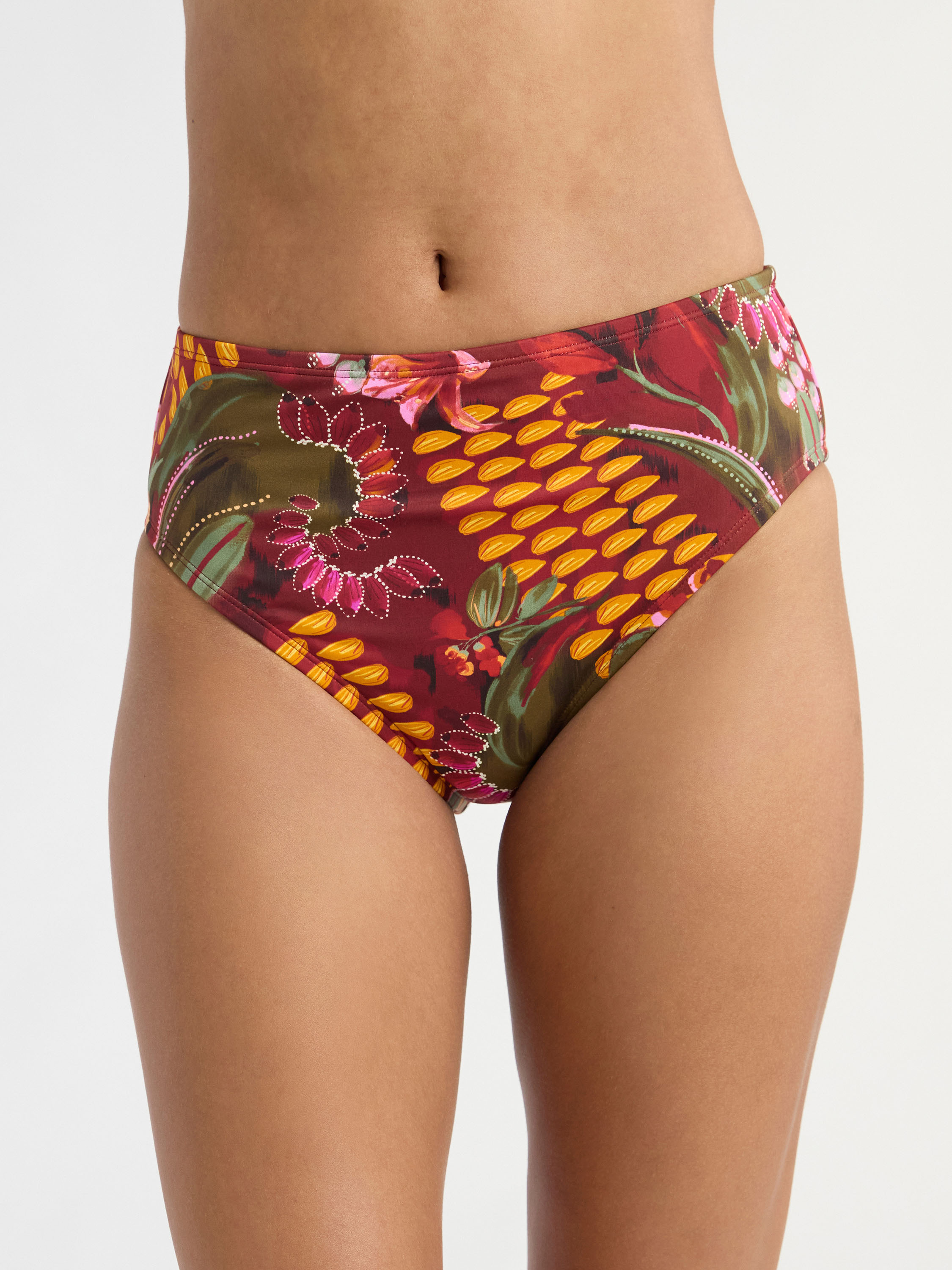 Sofia by Sofia Vergara Women's Cheeky Back Shirred Midster Swim Bottoms, Sizes XS-XL